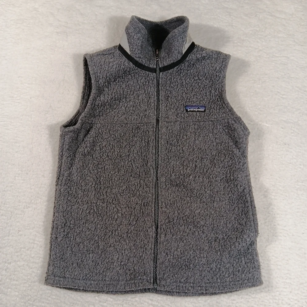 Vintage 90s Patagonia Vest Mens Small Gray Retro X Deep Pile Outdoor Gorpcore